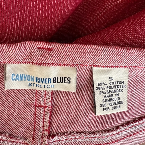 Canyon River Blues Red Mini Skirt with Floral Embroidery - Picture 7 of 7